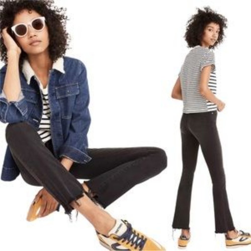 Cali Demi-Boot Jeans in Berkeley Black: Chewed-Hem Edition, Size 27